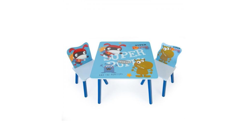 Gyerek asztal 2 székkel, szuperkutyus SUPERPUPPY ️
